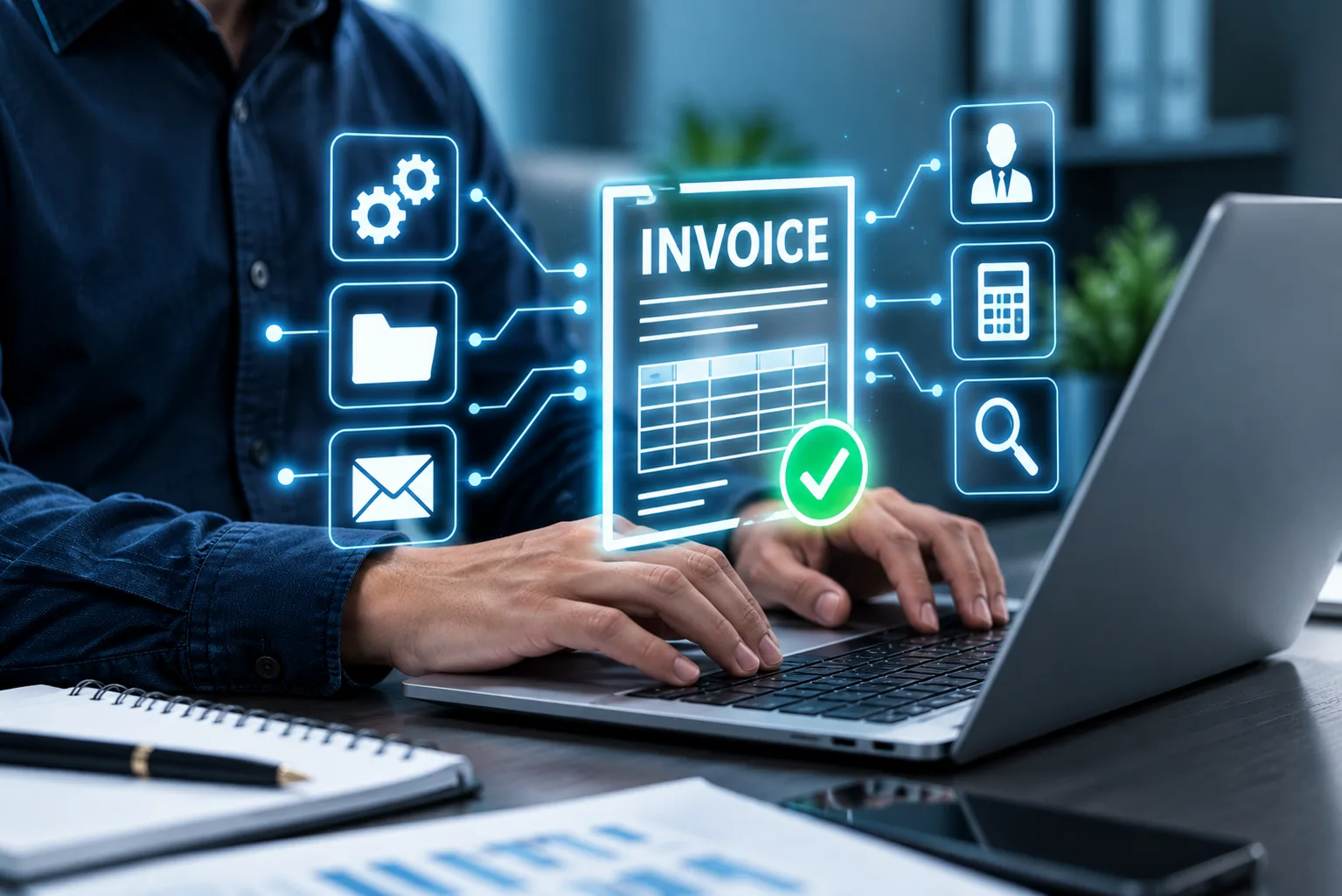 Invoice and account management for business